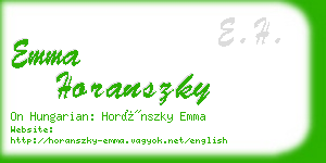 emma horanszky business card